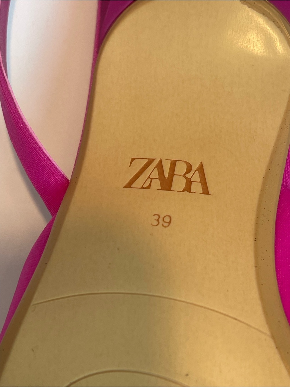 ZARA Pink Rhinestone Embellished Slingback Kitten Heels Pumps Size 39 / US 8 - Picture 8 of 13